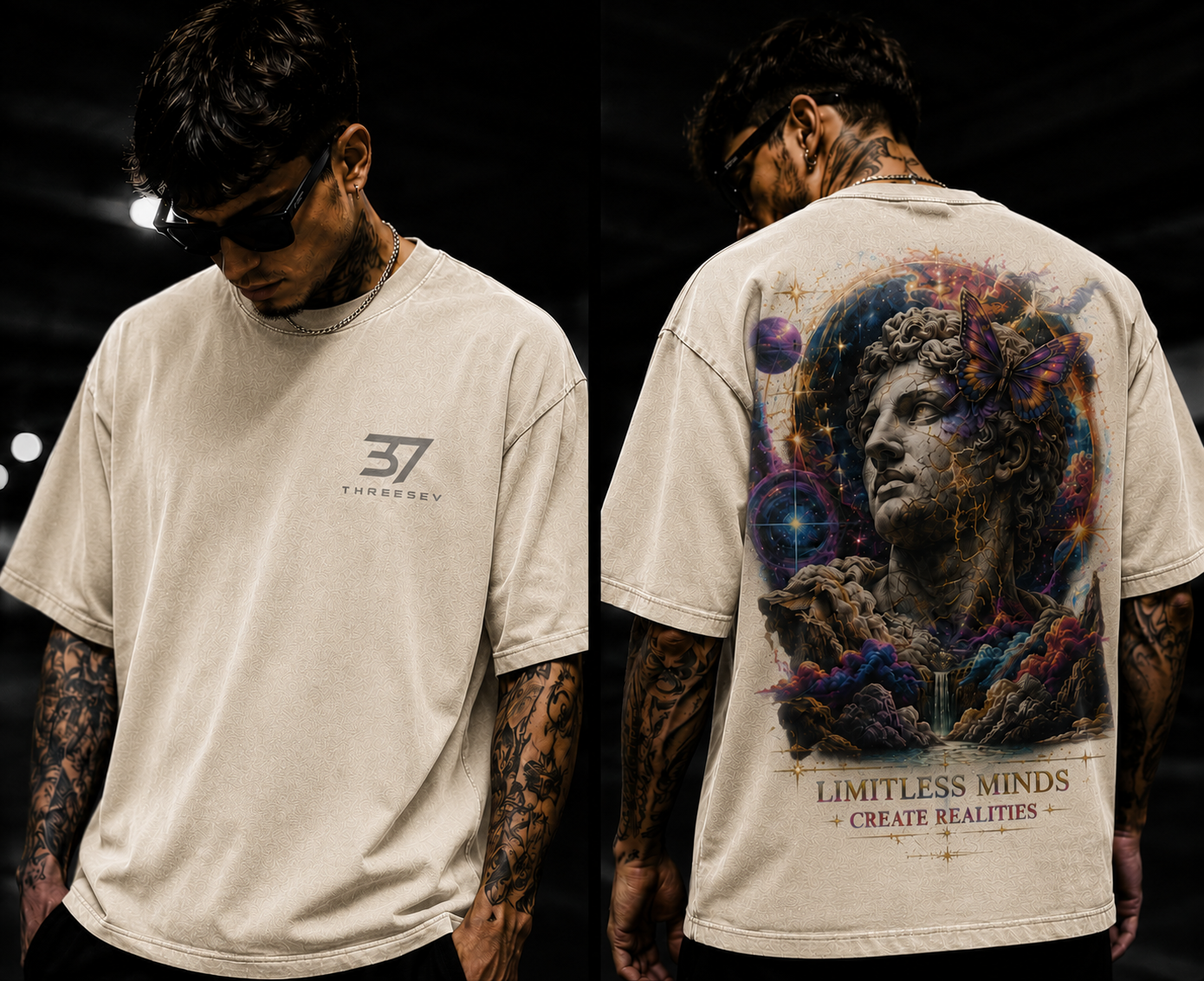 THREESEV Limitless Minds Oversized Tee
