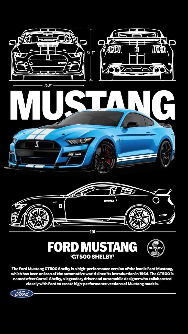 THREESEV GT500 Blueprint Tee