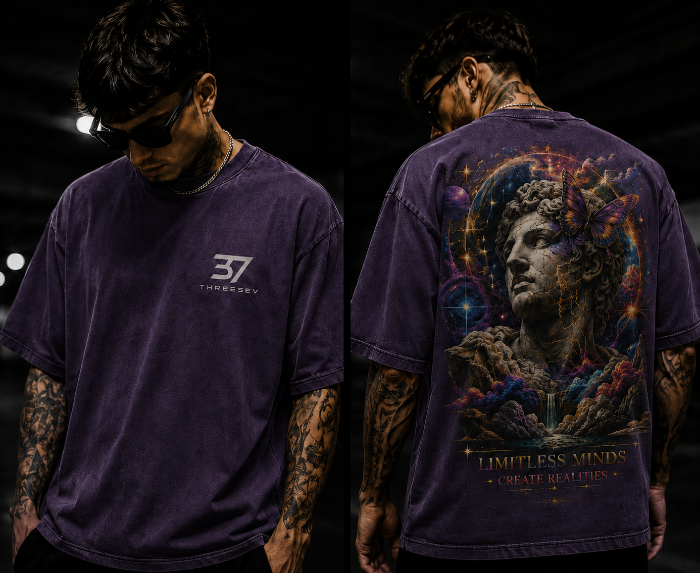 THREESEV Limitless Minds Oversized Tee