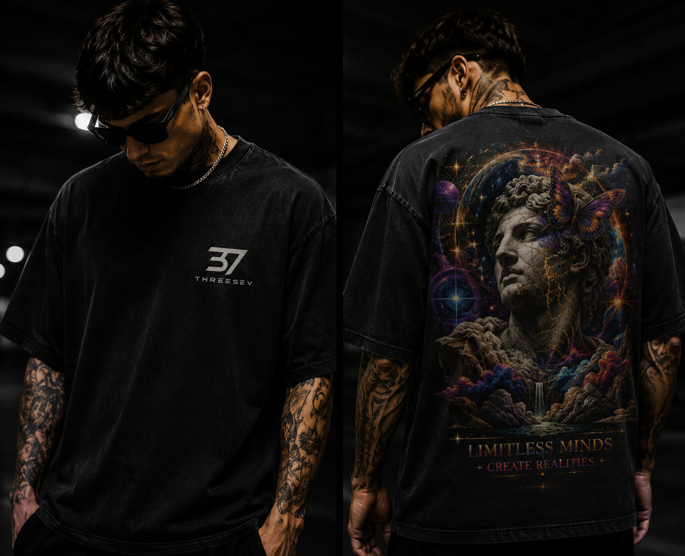 THREESEV Limitless Minds Oversized Tee