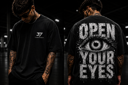 THREESEV Open Your Eyes Oversized Tee