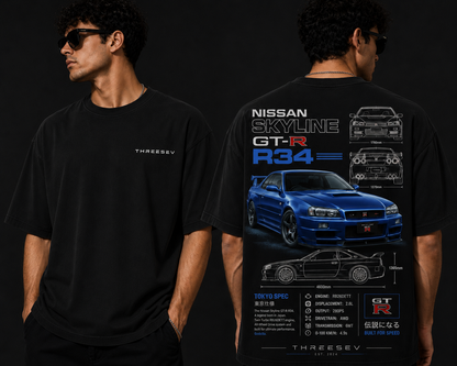 THREESEV R34 Tokyo Spec Tee